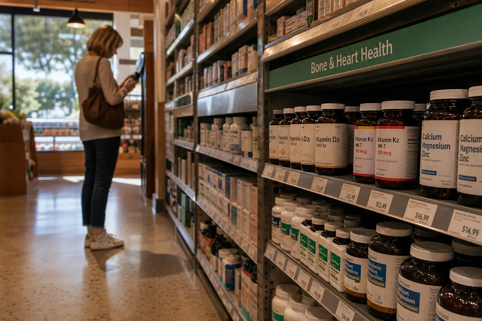 Match your K2 D3 vitamin supplement to daily calcium intake