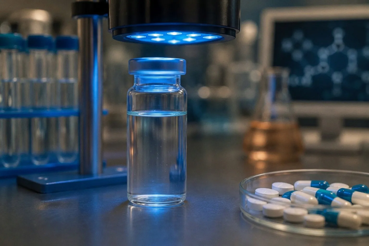 Scientists Use Blue Light to Build Complex Drug Molecules Faster, Could Speed Up Drug Discovery
